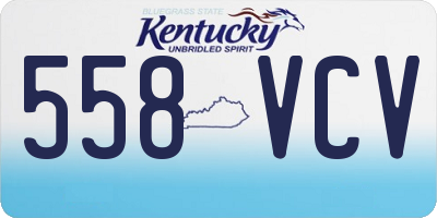 KY license plate 558VCV