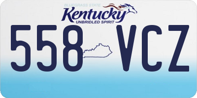 KY license plate 558VCZ