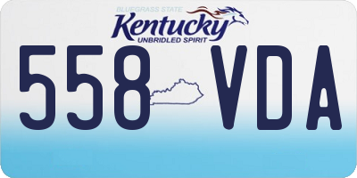 KY license plate 558VDA