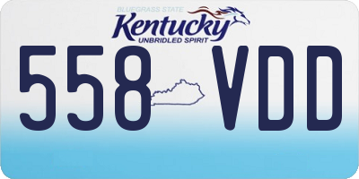 KY license plate 558VDD