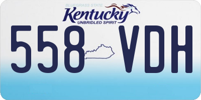 KY license plate 558VDH