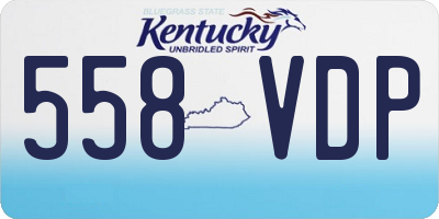 KY license plate 558VDP
