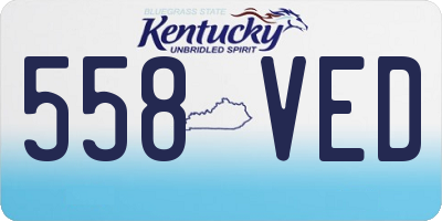 KY license plate 558VED