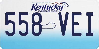 KY license plate 558VEI