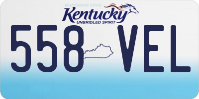 KY license plate 558VEL