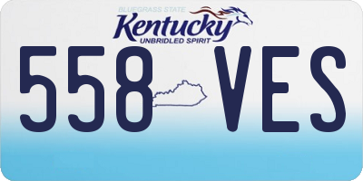 KY license plate 558VES