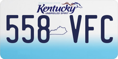 KY license plate 558VFC