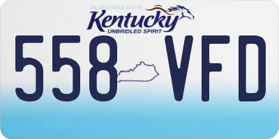 KY license plate 558VFD
