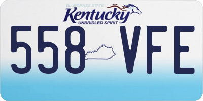 KY license plate 558VFE