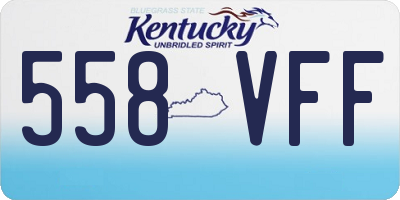 KY license plate 558VFF