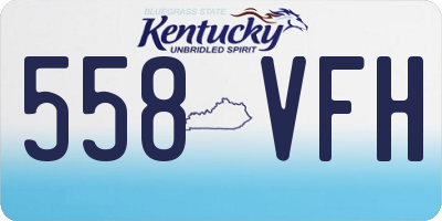 KY license plate 558VFH