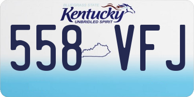 KY license plate 558VFJ