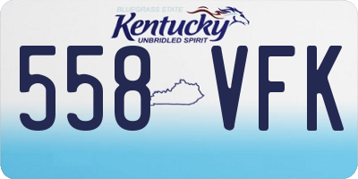 KY license plate 558VFK