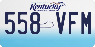 KY license plate 558VFM