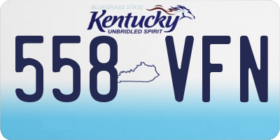KY license plate 558VFN