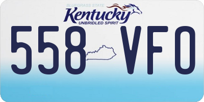 KY license plate 558VFO