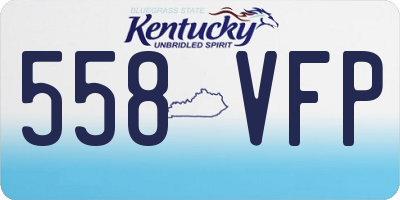 KY license plate 558VFP