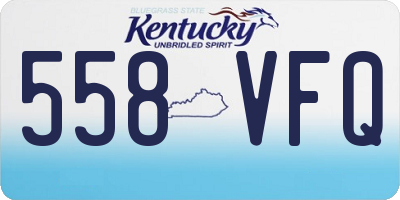 KY license plate 558VFQ