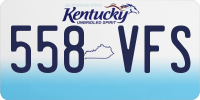 KY license plate 558VFS
