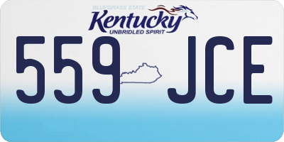 KY license plate 559JCE