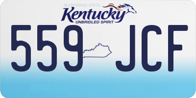 KY license plate 559JCF