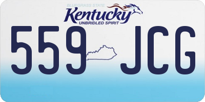 KY license plate 559JCG