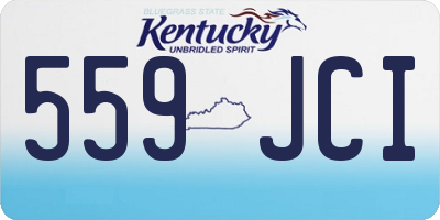 KY license plate 559JCI