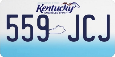 KY license plate 559JCJ