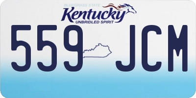 KY license plate 559JCM