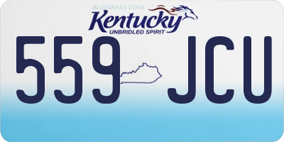 KY license plate 559JCU