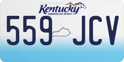 KY license plate 559JCV