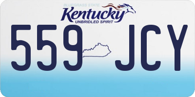 KY license plate 559JCY