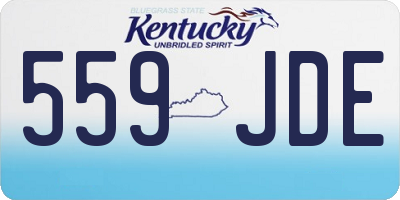KY license plate 559JDE