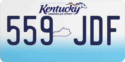 KY license plate 559JDF
