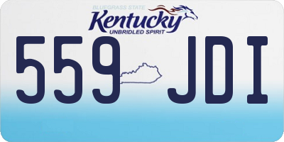 KY license plate 559JDI