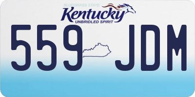 KY license plate 559JDM