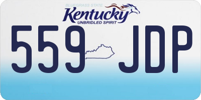 KY license plate 559JDP