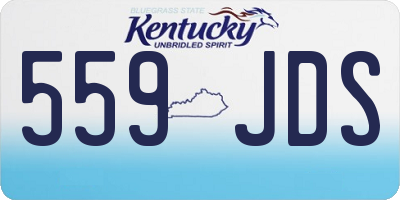KY license plate 559JDS