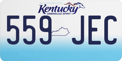 KY license plate 559JEC