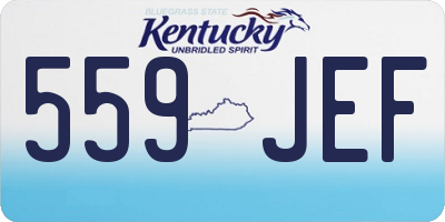 KY license plate 559JEF
