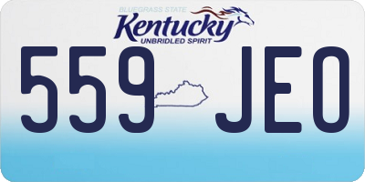 KY license plate 559JEO