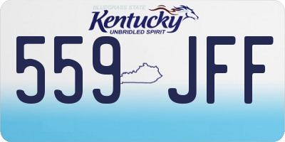 KY license plate 559JFF