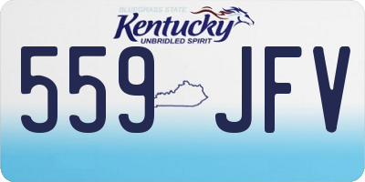 KY license plate 559JFV