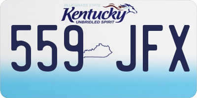 KY license plate 559JFX