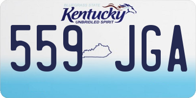 KY license plate 559JGA