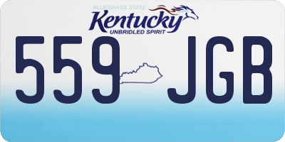 KY license plate 559JGB