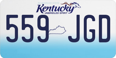 KY license plate 559JGD