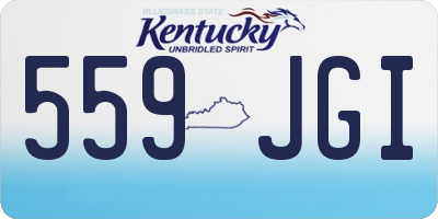 KY license plate 559JGI