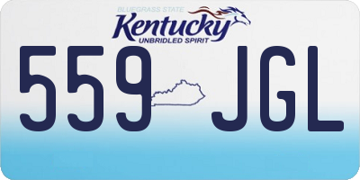 KY license plate 559JGL