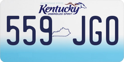 KY license plate 559JGO